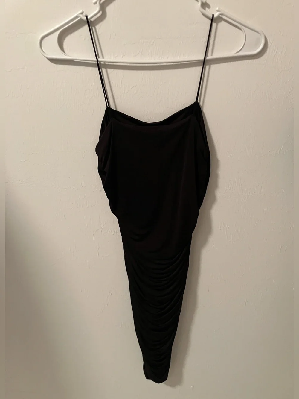 Ruched Mini Dress with Spaghetti Straps - Picture 5 of 7